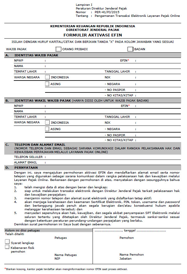 Detail Surat Permohonan Efin Nomer 45