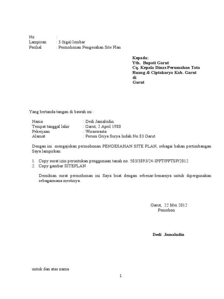Detail Surat Permohonan Imb Nomer 4