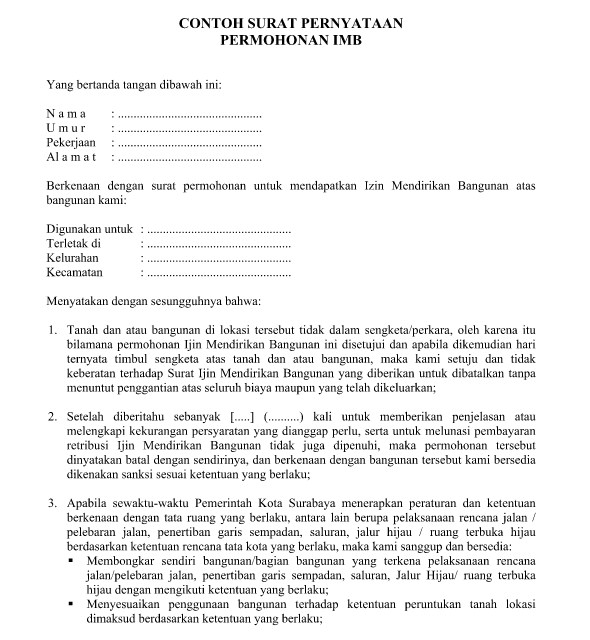 Detail Surat Permohonan Imb Nomer 29