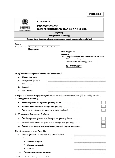 Detail Surat Permohonan Imb Nomer 32