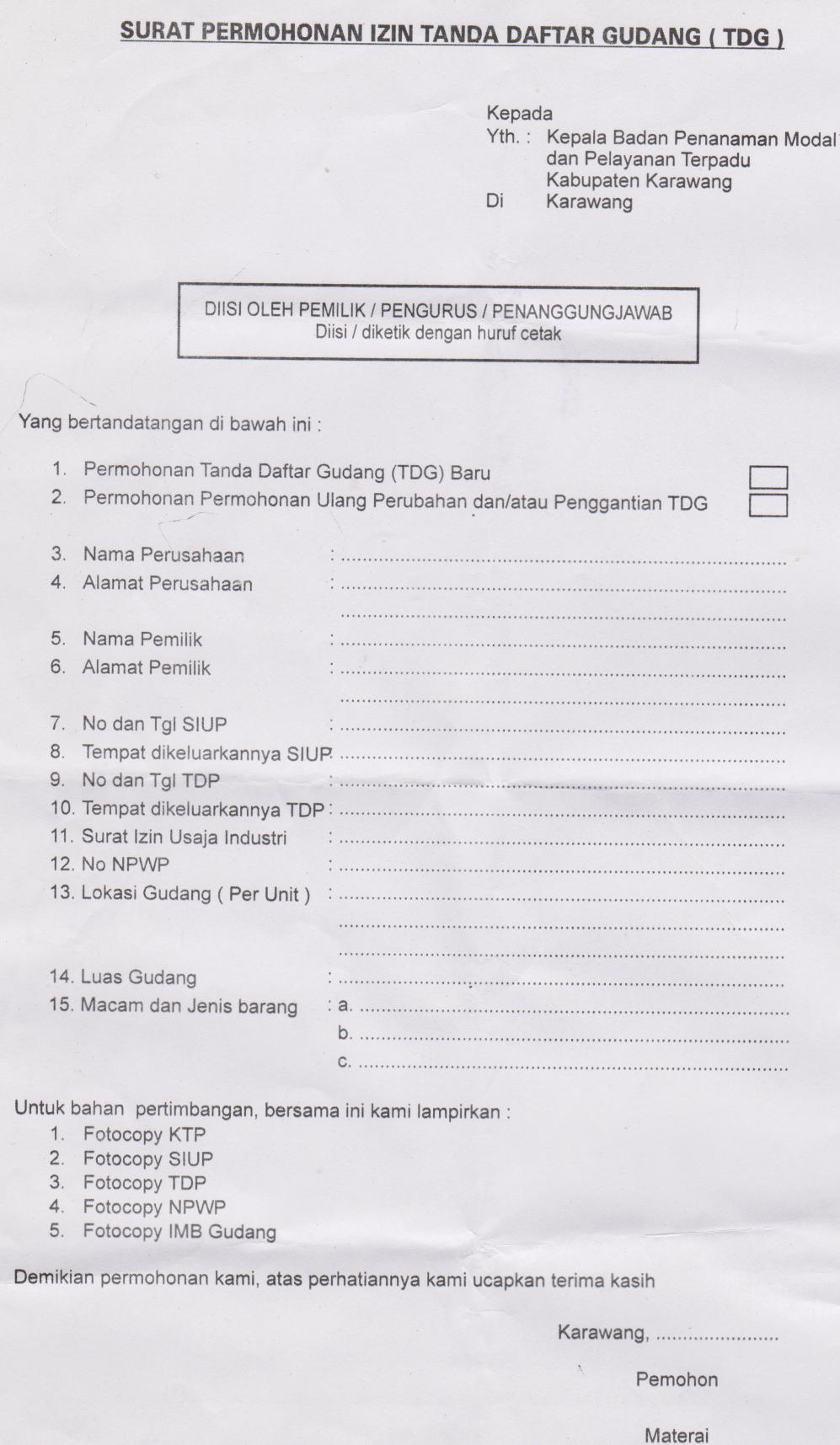 Detail Surat Permohonan Imb Nomer 35