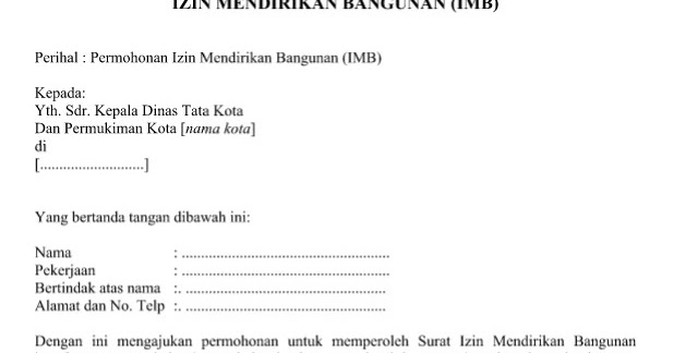 Detail Surat Permohonan Imb Nomer 9