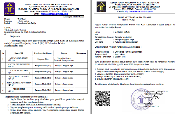 Detail Surat Permohonan Izin Belajar Nomer 28