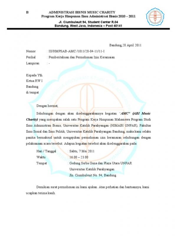 Detail Surat Permohonan Izin Keramaian Nomer 6