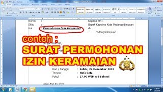 Detail Surat Permohonan Izin Keramaian Nomer 40