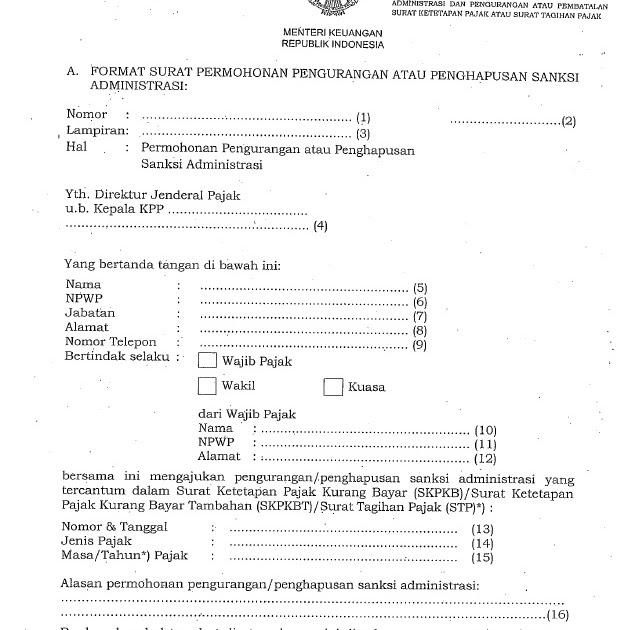 Detail Surat Permohonan Keringanan Pembayaran Pajak Nomer 5