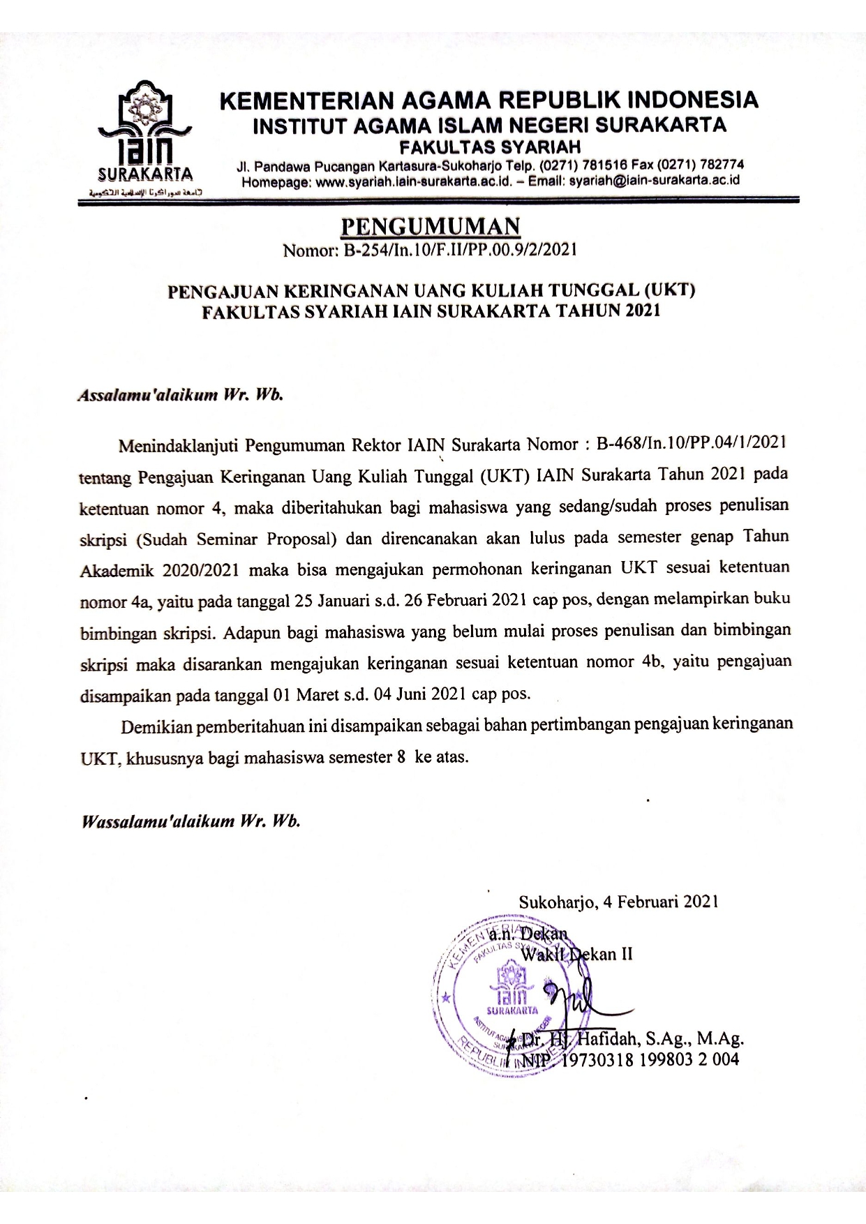 Detail Surat Permohonan Keringanan Ukt Nomer 18