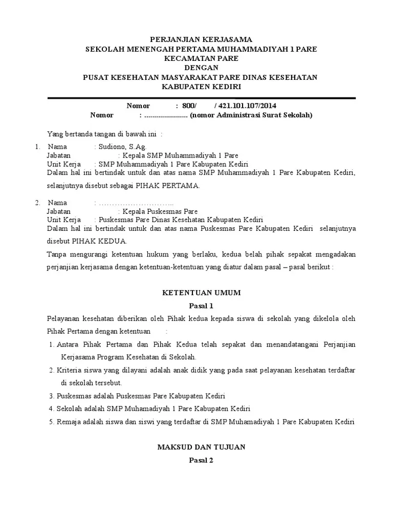 Detail Surat Permohonan Kerja Sama Nomer 50