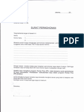Detail Surat Permohonan Kredit Bank Bni Nomer 15
