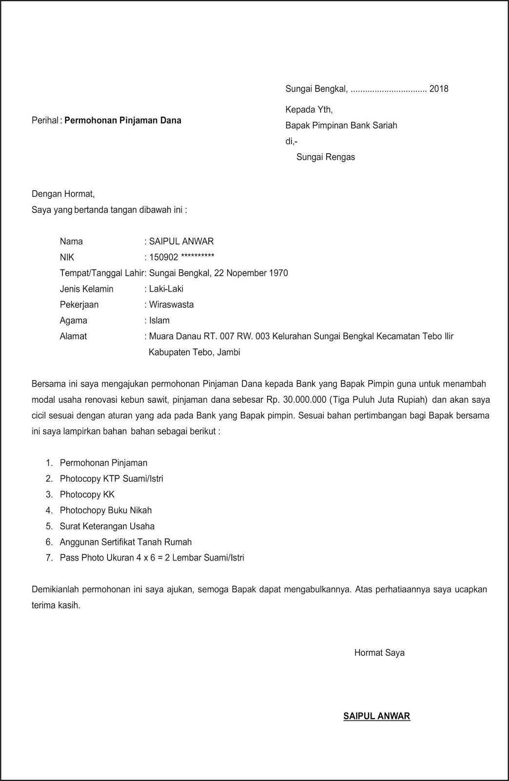 Detail Surat Permohonan Kredit Bank Bni Nomer 4