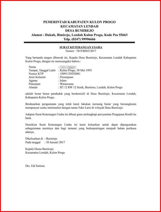 Detail Surat Permohonan Kredit Bank Bni Nomer 37
