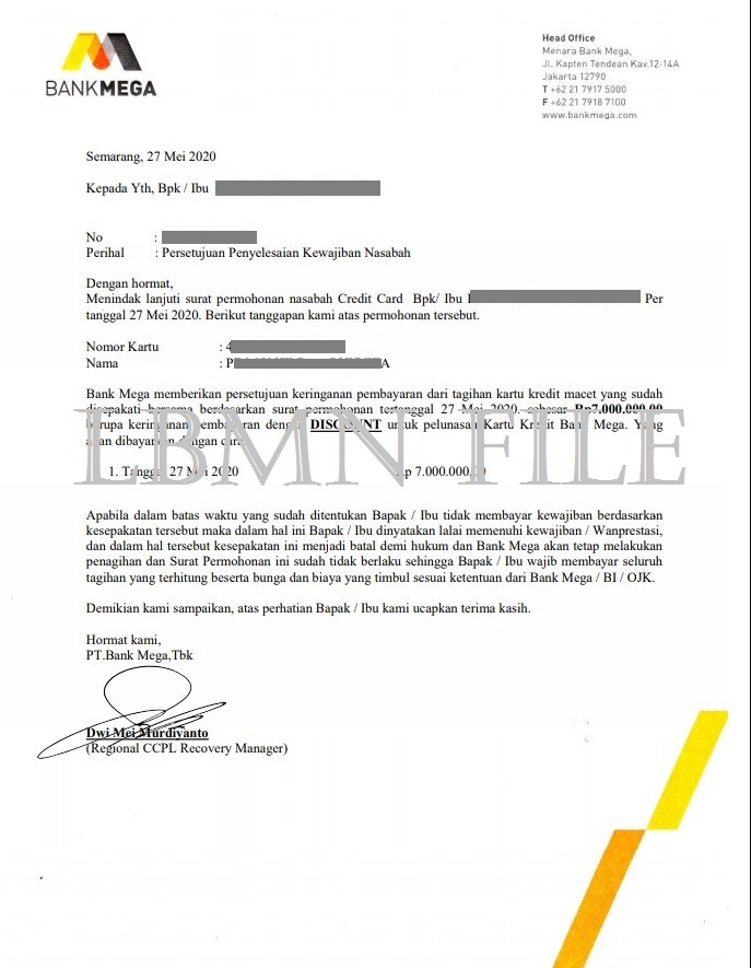 Detail Surat Permohonan Kredit Bank Bni Nomer 51