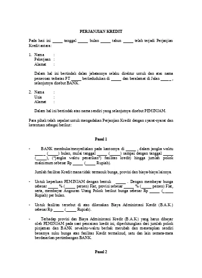 Detail Surat Permohonan Kredit Bank Bni Nomer 52
