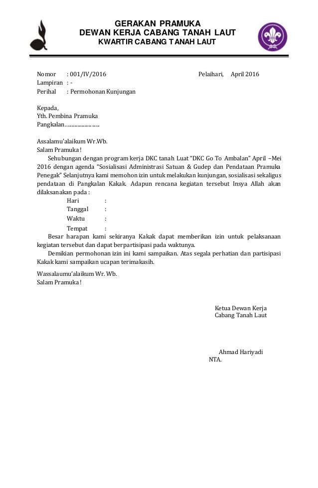 Detail Surat Permohonan Kunjungan Nomer 38