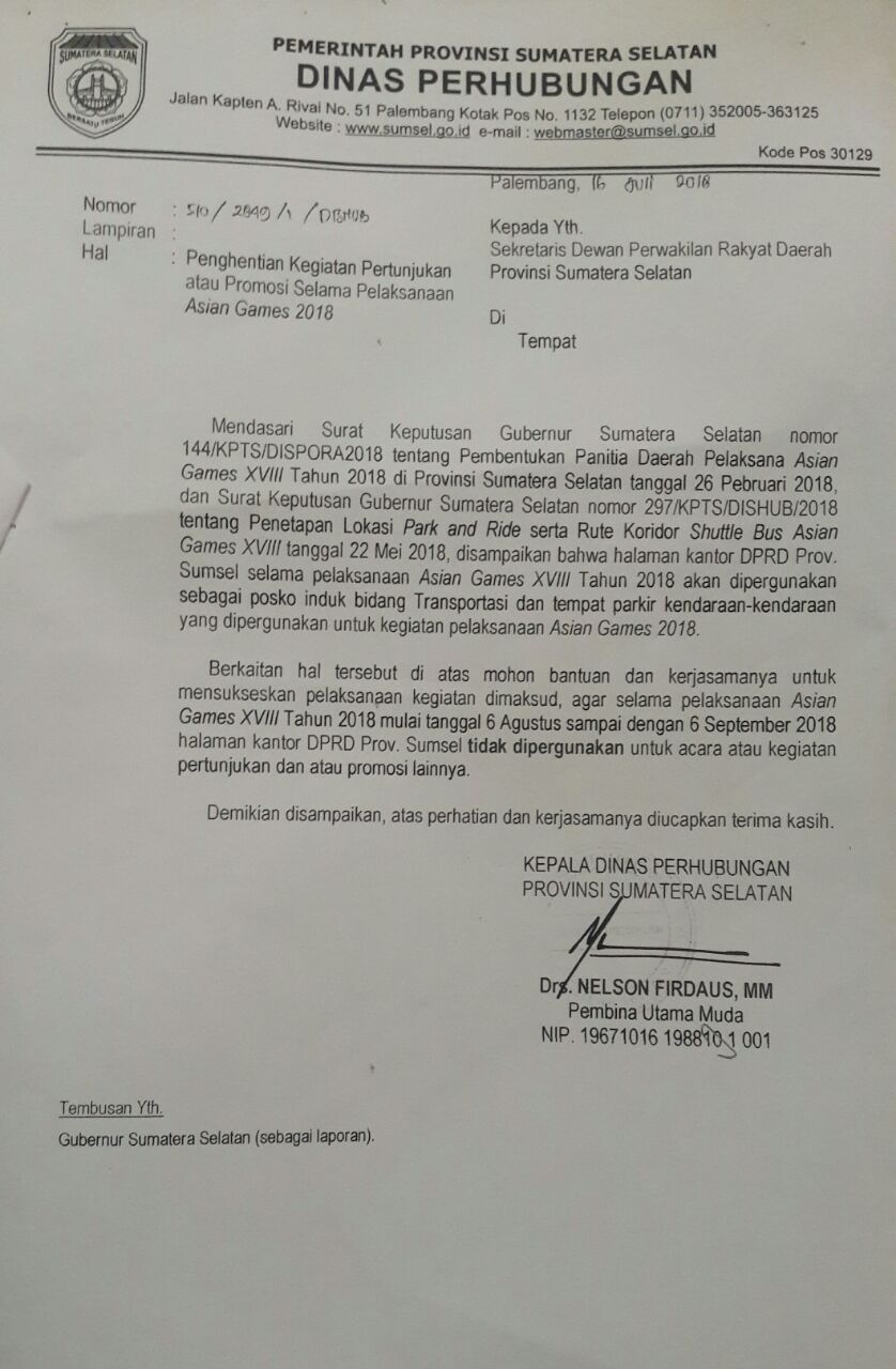 Detail Surat Permohonan Lahan Parkir Ke Dishub Nomer 18