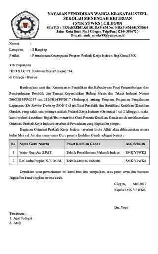 Detail Surat Permohonan Magang Nomer 28