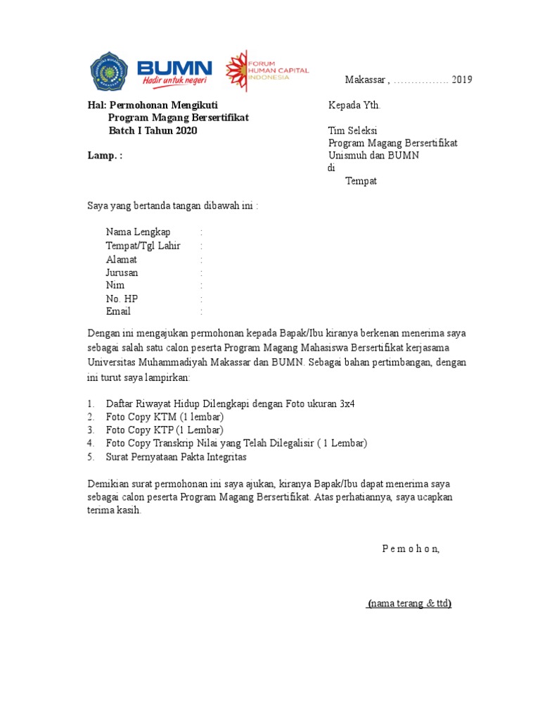 Detail Surat Permohonan Magang Nomer 39