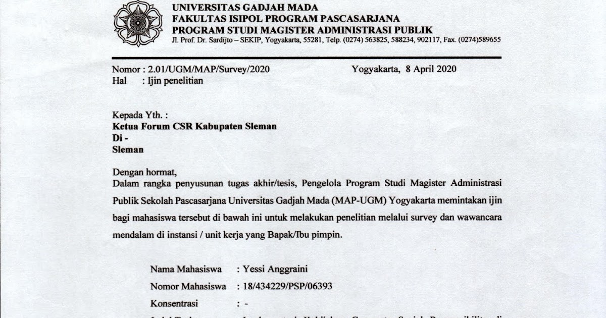 Detail Surat Permohonan Penelitian Nomer 25