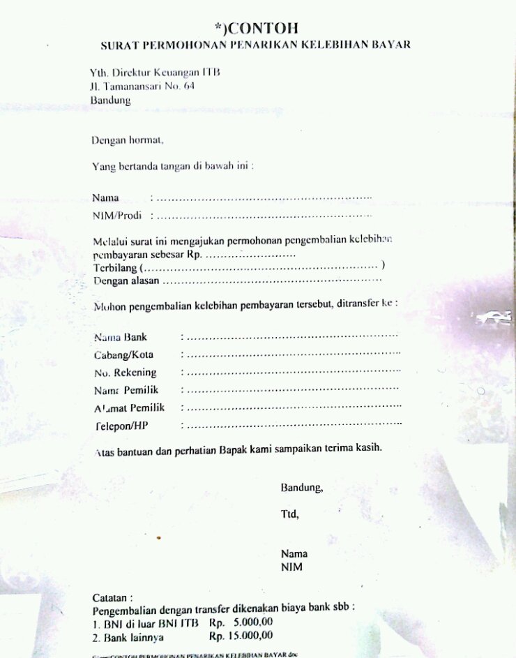 Detail Surat Permohonan Pengembalian Dana Nomer 11