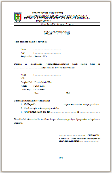 Detail Surat Permohonan Pindah Pns Nomer 45