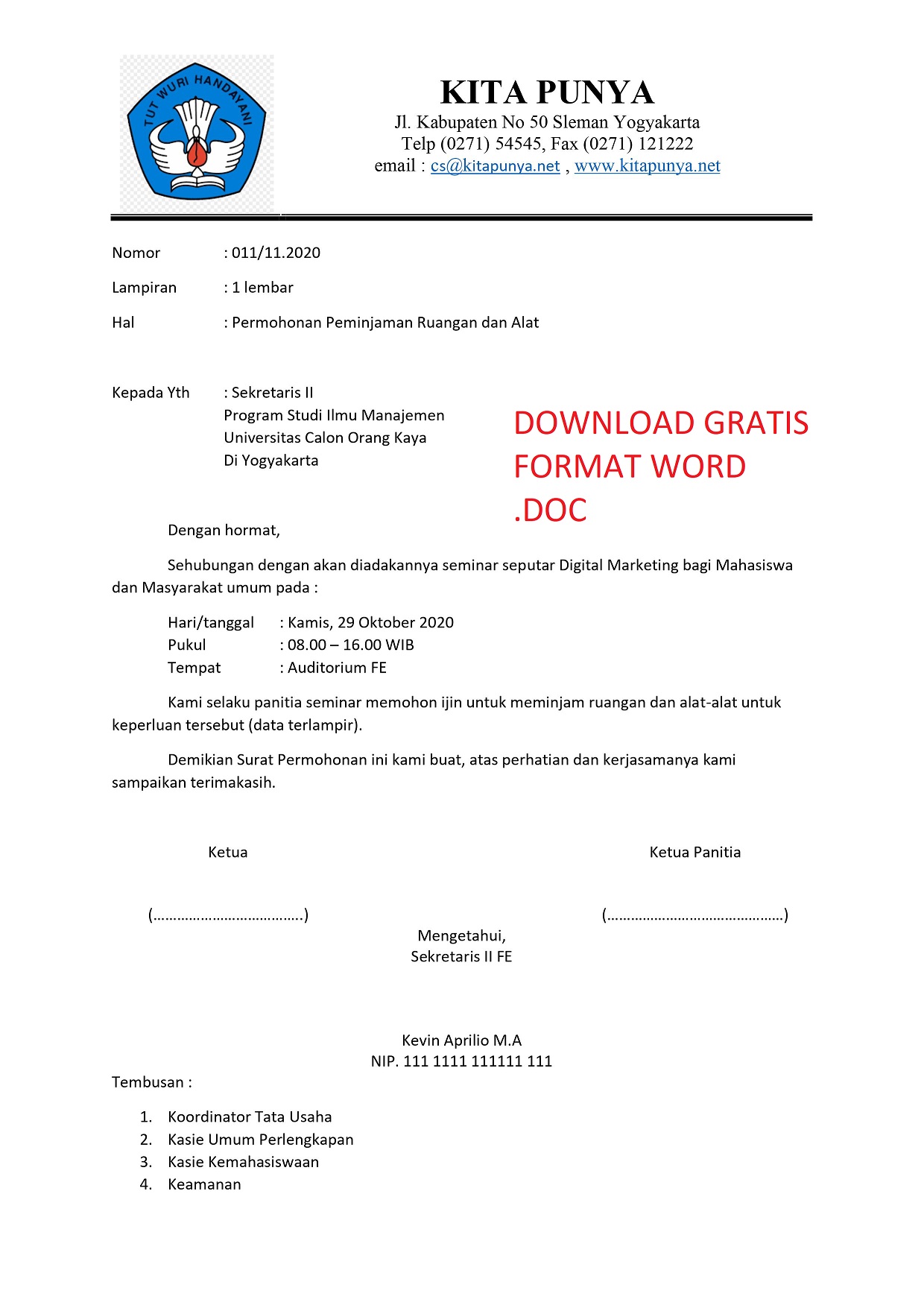 Detail Surat Permohonan Pinjam Tempat Nomer 6