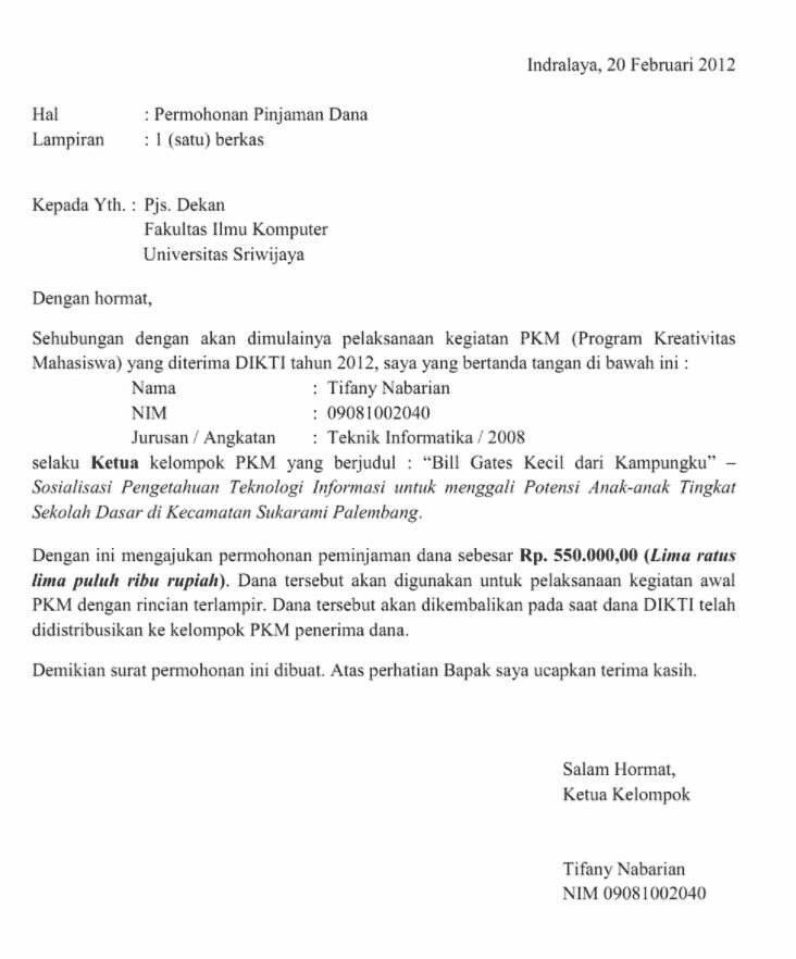 Detail Surat Permohonan Pinjaman Nomer 17