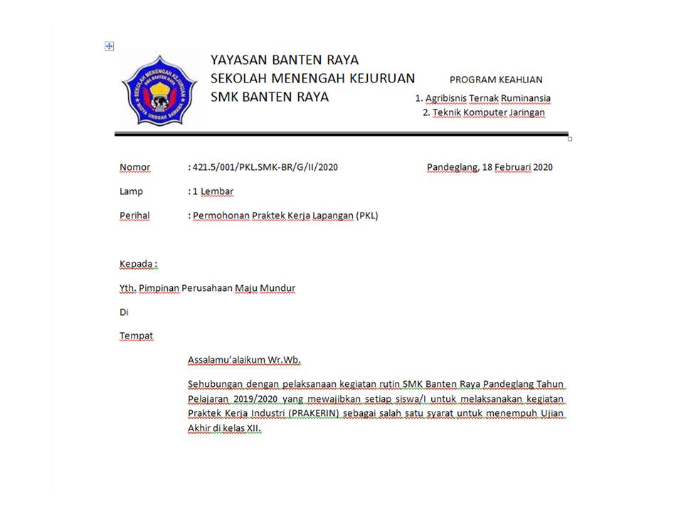 Detail Surat Permohonan Pkl Nomer 28