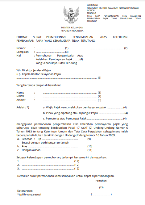 Detail Surat Permohonan Refund Nomer 23