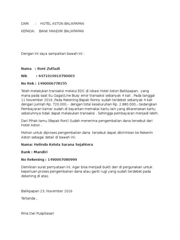 Detail Surat Permohonan Refund Nomer 4
