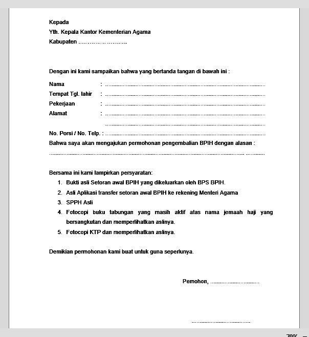 Detail Surat Permohonan Refund Nomer 27