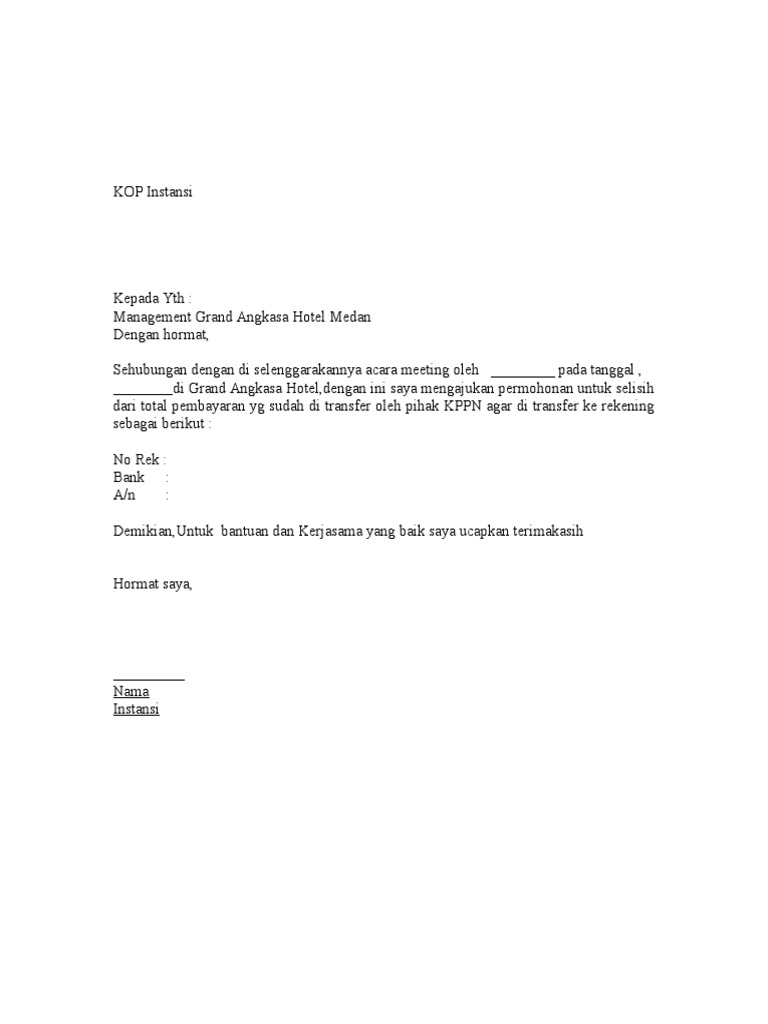 Detail Surat Permohonan Refund Nomer 8