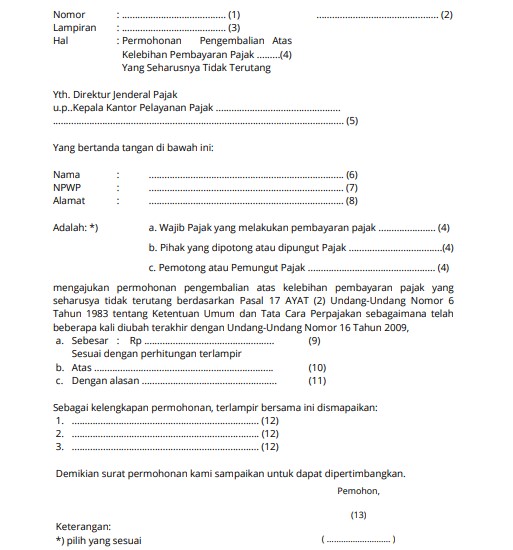 Detail Surat Permohonan Refund Nomer 10