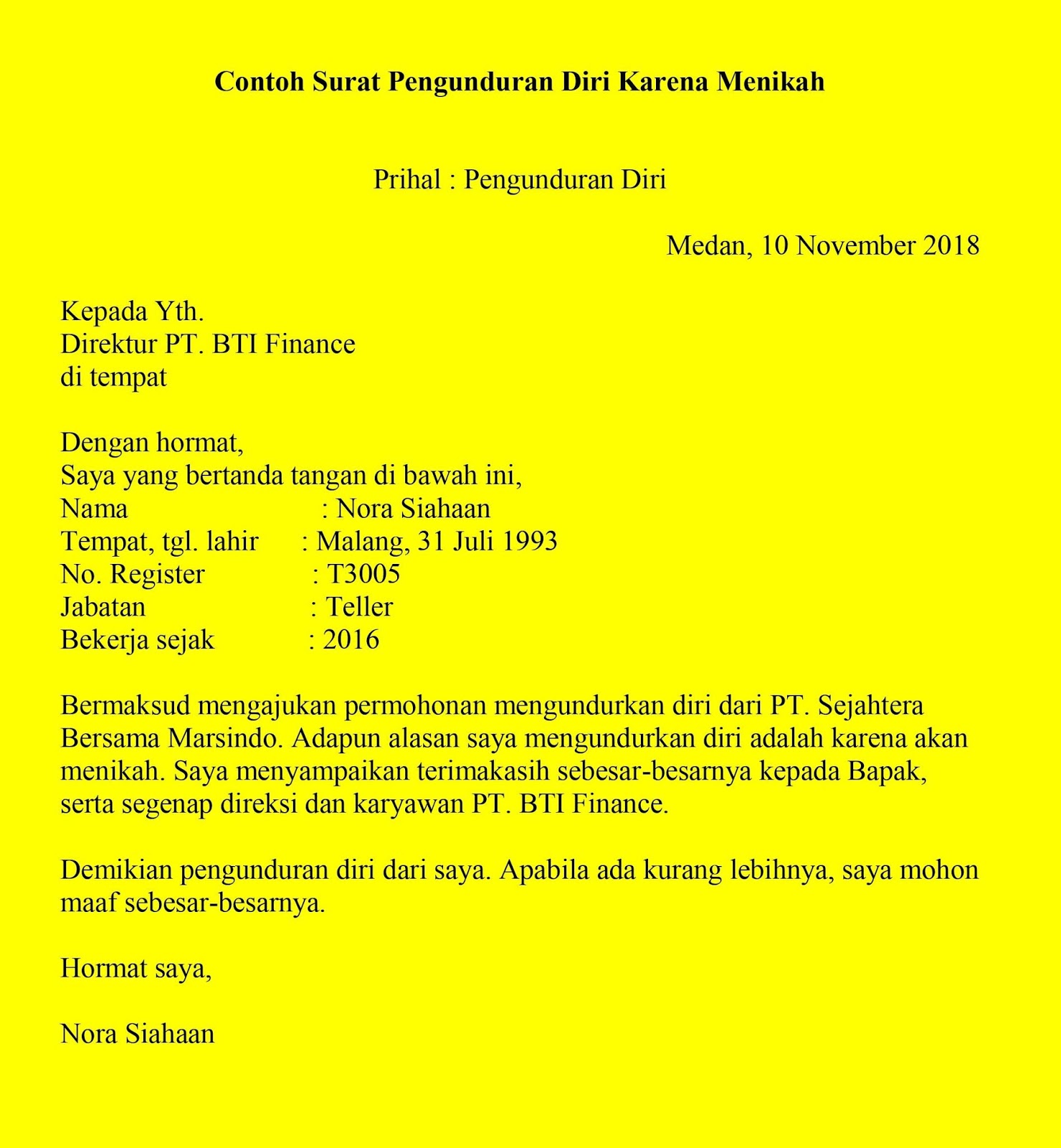 Detail Surat Permohonan Resign Nomer 38