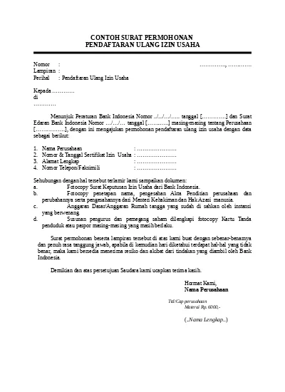 Detail Surat Permohonan Resmi Nomer 39