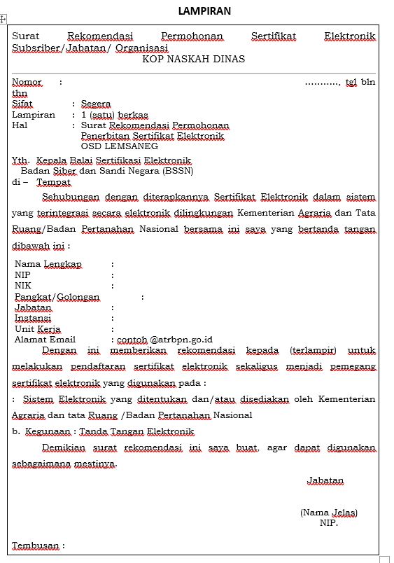 Detail Surat Permohonan Sertifikat Elektronik Nomer 36