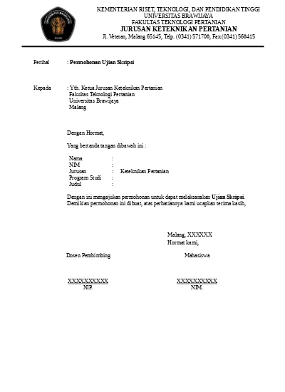 Detail Surat Permohonan Ujian Nomer 29