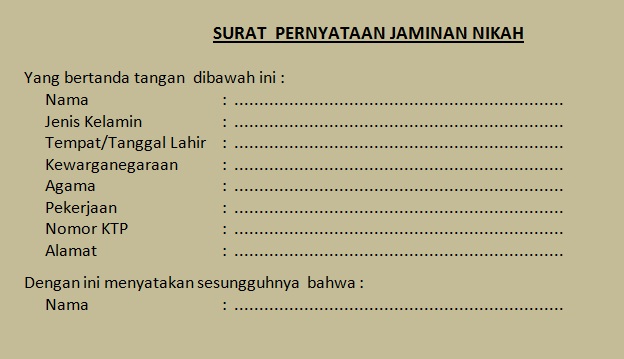 Detail Surat Pernyataan Akan Menikah Nomer 35