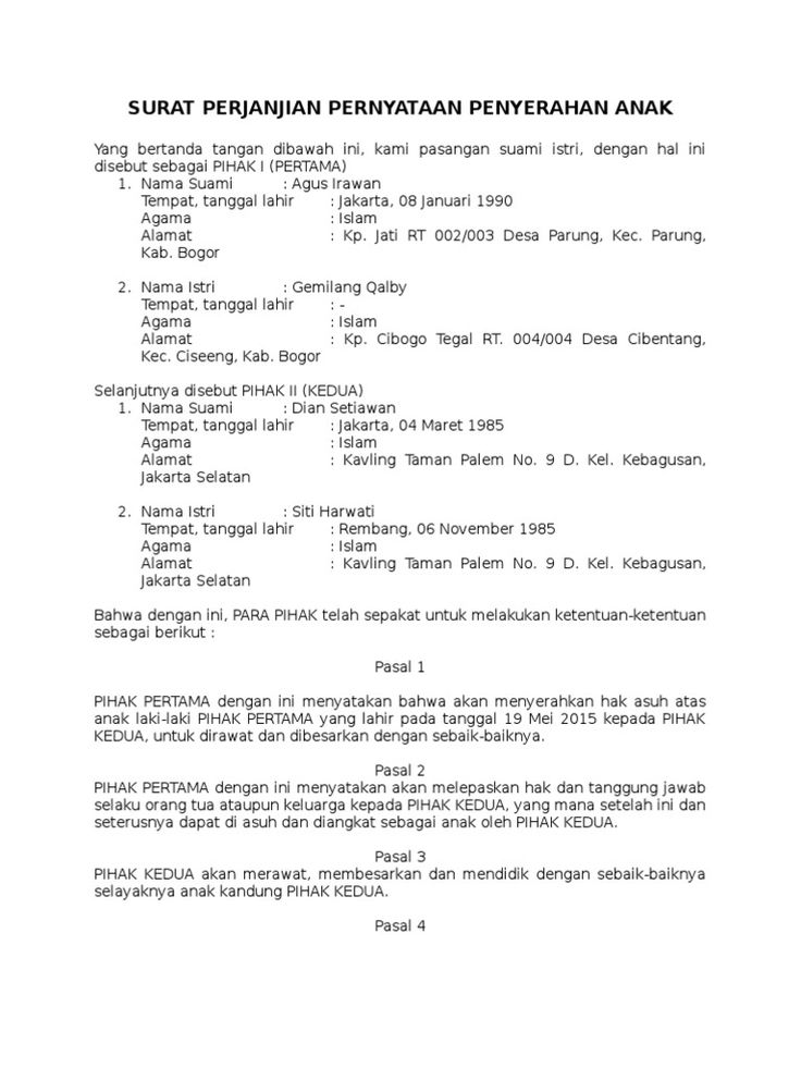 Detail Surat Pernyataan Anak Kandung Nomer 17