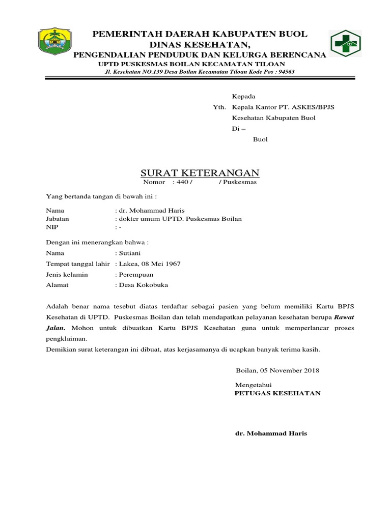 Detail Surat Pernyataan Bpjs Nomer 49