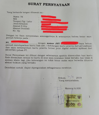 Detail Surat Pernyataan Bpjs Nomer 55