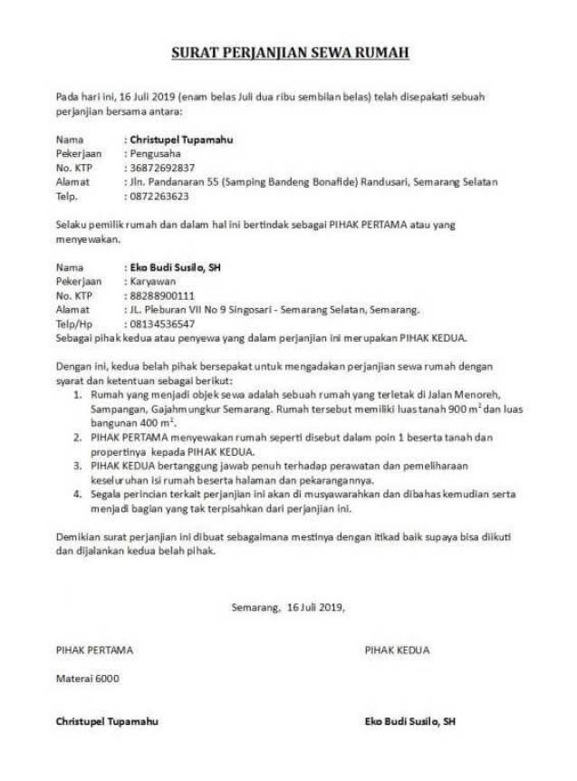 Detail Surat Pernyataan Di Atas Materai Nomer 8