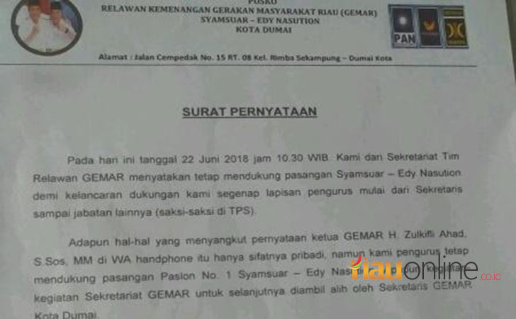 Detail Surat Pernyataan Dukungan Dari Masyarakat Nomer 12