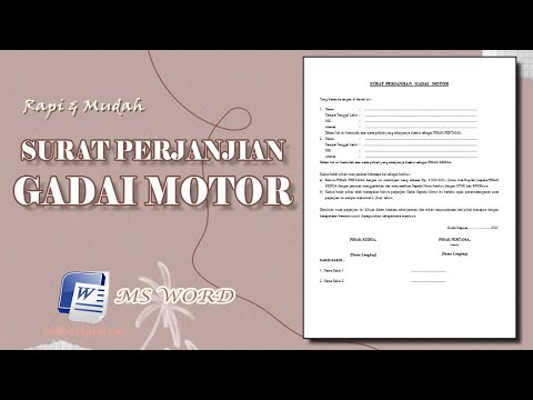 Detail Surat Pernyataan Gadai Motor Nomer 37
