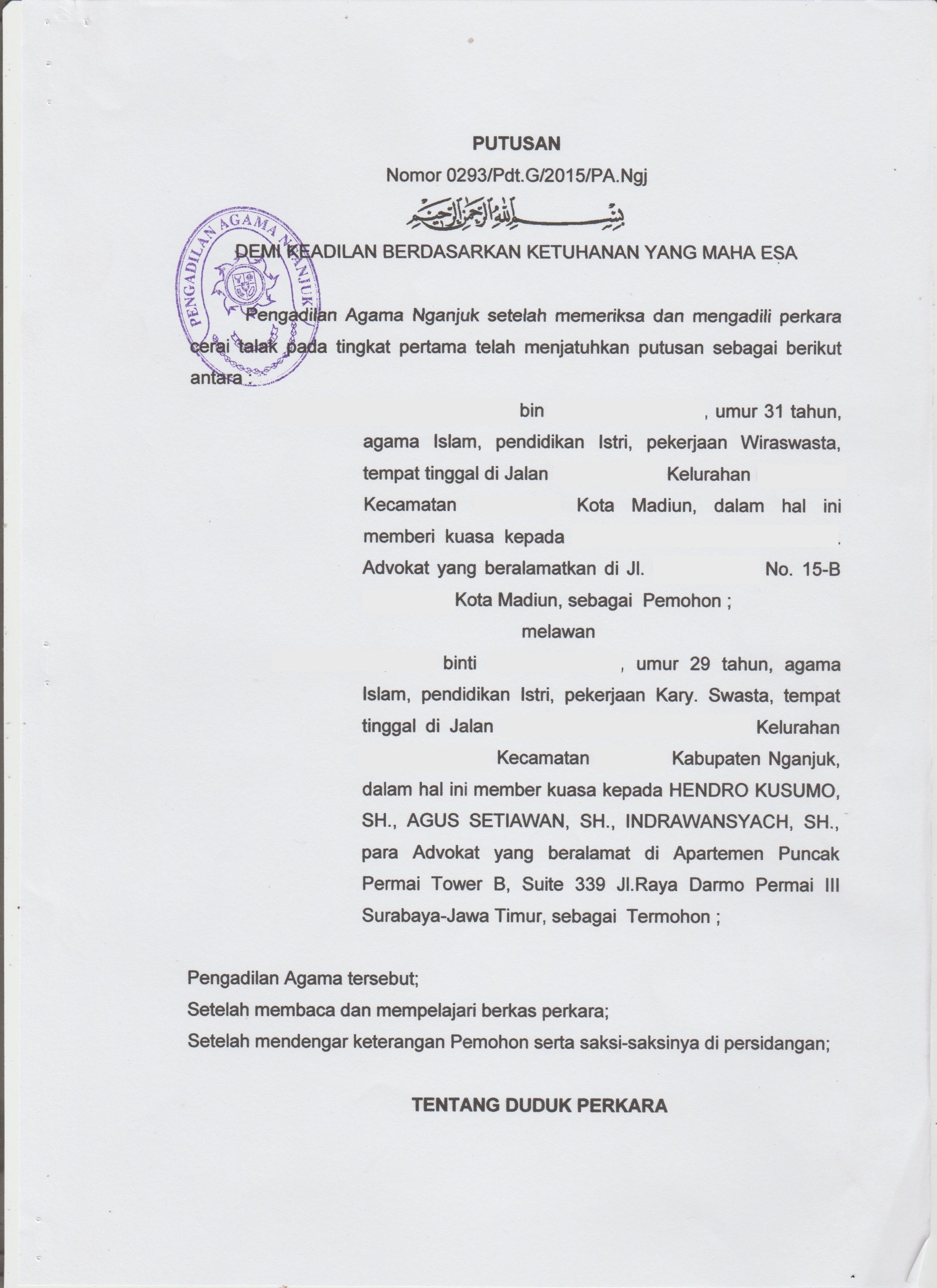 Detail Surat Pernyataan Hak Asuh Anak Nomer 34