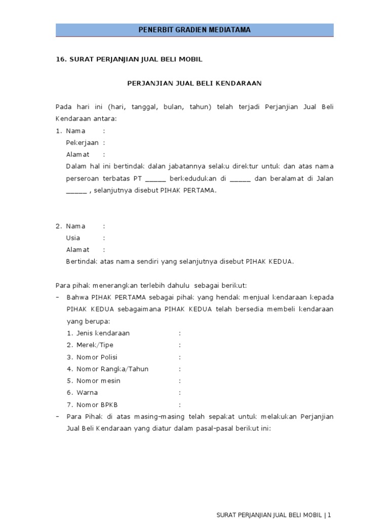 Surat Pernyataan Jual Beli Mobil Online: Panduan Lengkap dan Risiko yang Perlu Diperhatikan