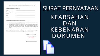 Detail Surat Pernyataan Keabsahan Data Nomer 18