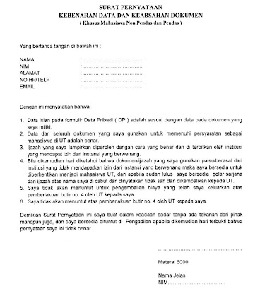 Detail Surat Pernyataan Keabsahan Data Nomer 42