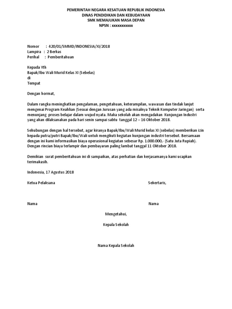 Detail Surat Pernyataan Keberatan Nomer 11