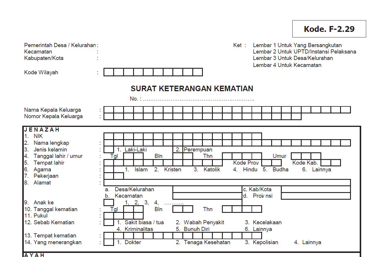 Detail Surat Pernyataan Kematian Nomer 21