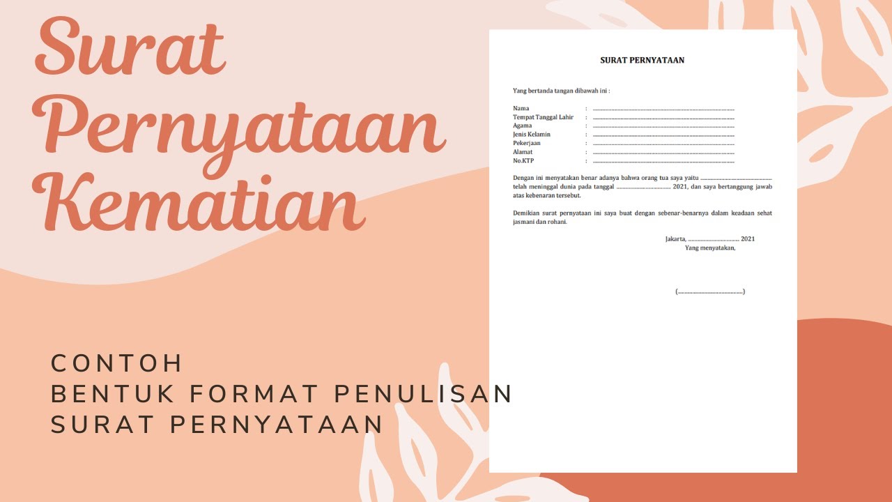 Detail Surat Pernyataan Kematian Nomer 37